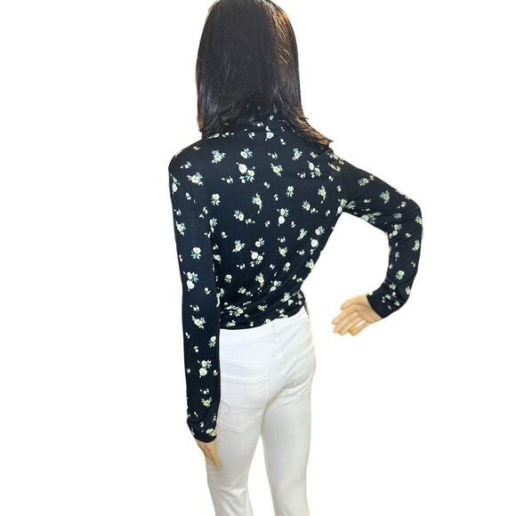 (5 for $25) H&M Black & Yellow Jersey Turtleneck Top NWOT - Picture 5 of 8